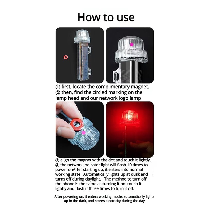 Solarna lampa sygnalizacyjna L – Fishing Boat Navigation Light recenzja i cena